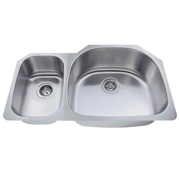 33'' L Undermount Double Bowl Stainless Steel Kitchen Sink 